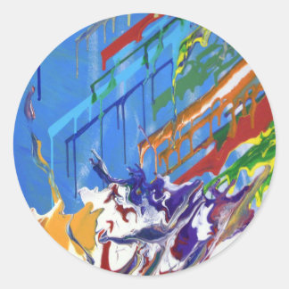 Paint Blast Classic Round Sticker