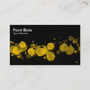 Paint Blots - Amber on Black Business Card