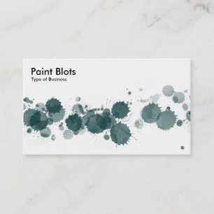 Paint Blots - Dk Green Business Card