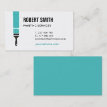 Paint Brush and Paint Trail Painting Business Card