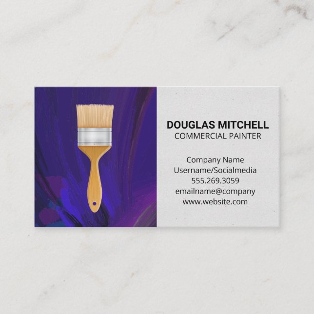 Paint Brush | General Contractor | Home Renovation Business Card (Front)