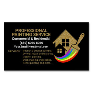 Paint Brush Painter House Painting Magnetic Business Card