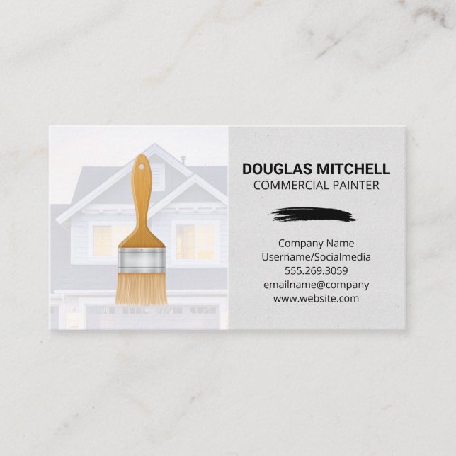 Paint Brush | Residential Home Business Card (Front)