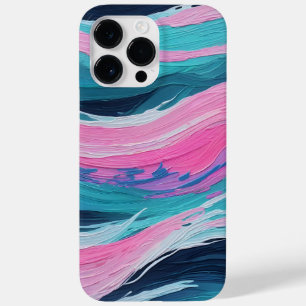 Paint Brush Strock Abstract Ocean Waves Neon Color Case-Mate iPhone 14 Pro Max Case