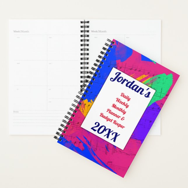 Paint Brush Strokes Budget Planner (Display)