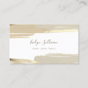Paint brush strokes business card
