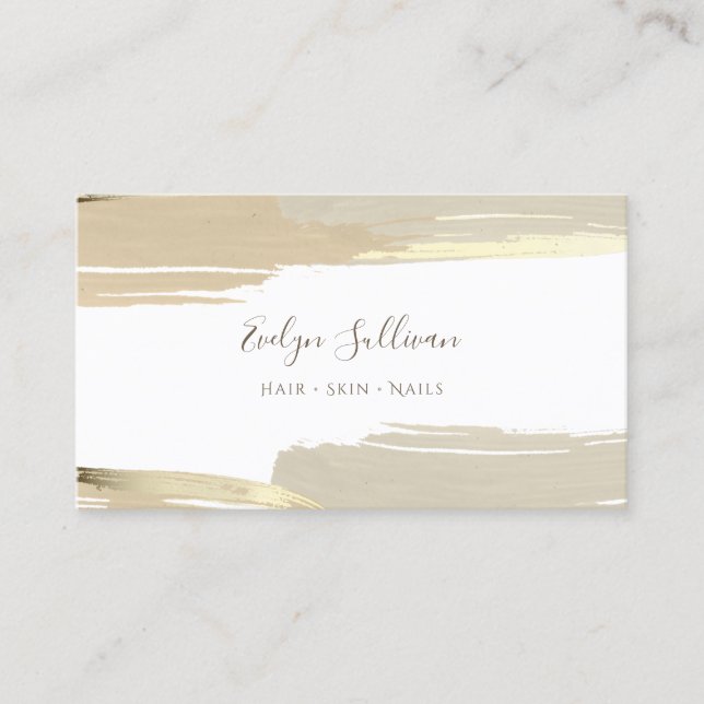 Paint brush strokes business card (Front)