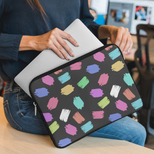 Paint Brush Strokes, Colourful Brush Strokes Laptop Sleeve