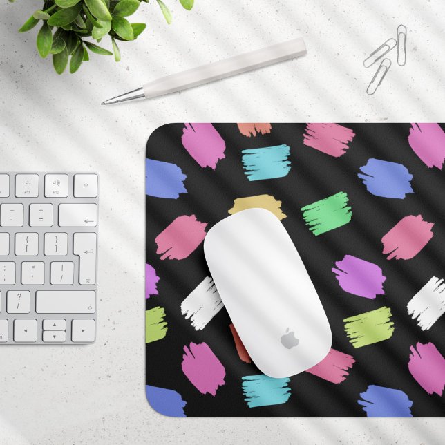 Paint Brush Strokes, Colourful Brush Strokes Mouse Mat (Creator Uploaded)