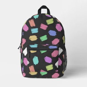 Paint Brush Strokes, Colourful Brush Strokes Printed Backpack