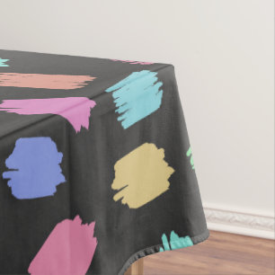 Paint Brush Strokes, Colourful Brush Strokes Tablecloth
