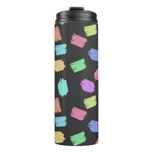 Paint Brush Strokes, Colourful Brush Strokes Thermal Tumbler