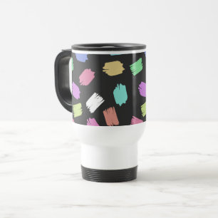 Paint Brush Strokes, Colourful Brush Strokes Travel Mug
