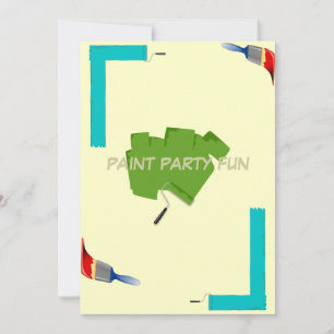 Paint Brush Strokes Invitation