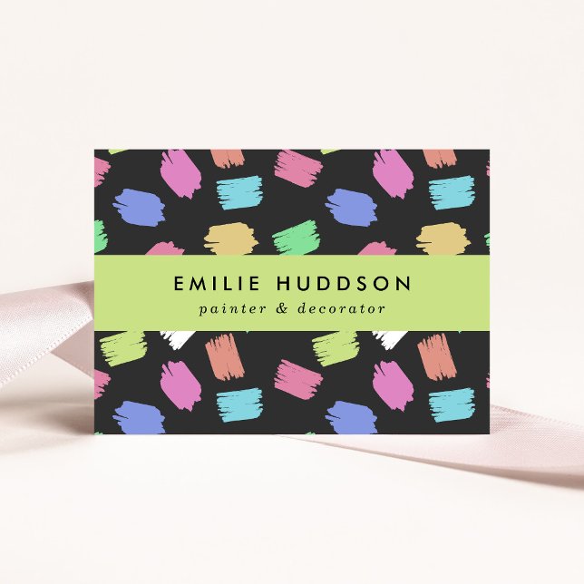 Paint Brush Strokes, Painter, Painting, Decorator Business Card (Creator Uploaded)