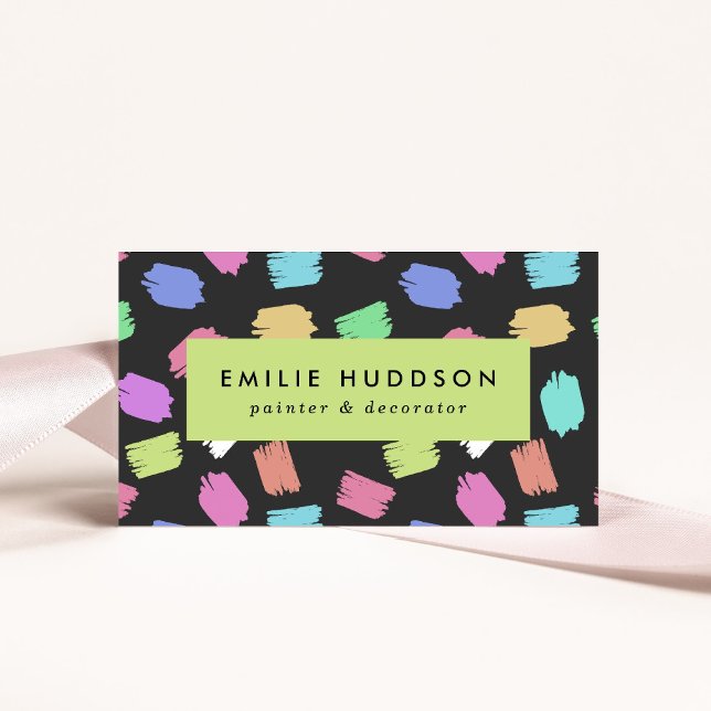 Paint Brush Strokes, Painter, Painting, Decorator Business Card (Creator Uploaded)
