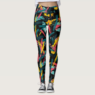  paint brush strokes yoga gym Leggings