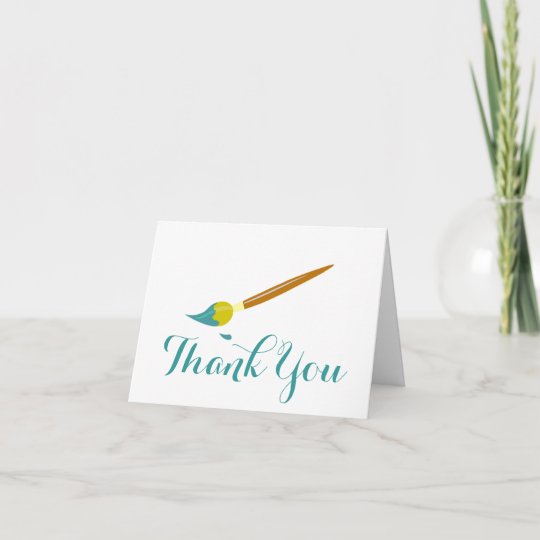 Paint Brush Thank You | Zazzle.co.uk