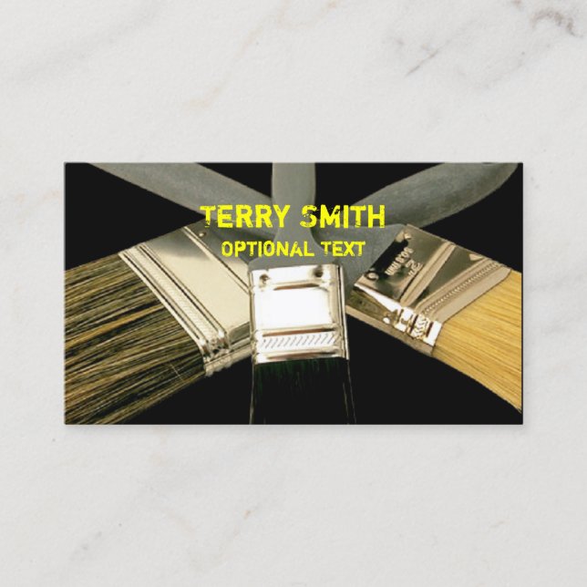 Paint Brushes Business Card (Front)