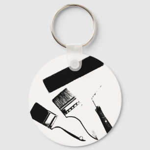 paint brushes key ring