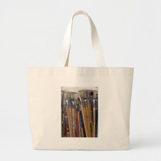 Paint Brushes Large Tote Bag