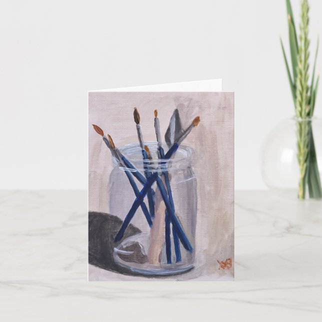 Paint Brushes Note Card (Front)