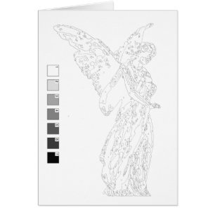 Paint by Numbers Card: Angel Statue