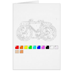 Paint by Numbers Card: Bicycle