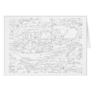 Paint by Numbers Card: Boat