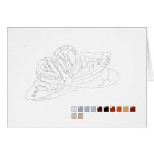 Paint by Numbers Card: Butterfly