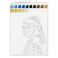 Paint By Numbers Card: Girl with a Pearl Earring