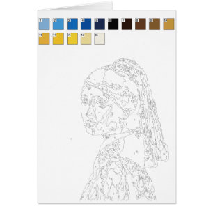 Paint By Numbers Card: Girl with a Pearl Earring