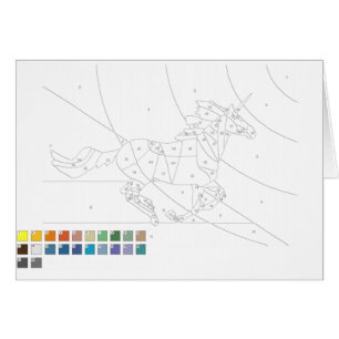 Paint by Numbers Card: Horse