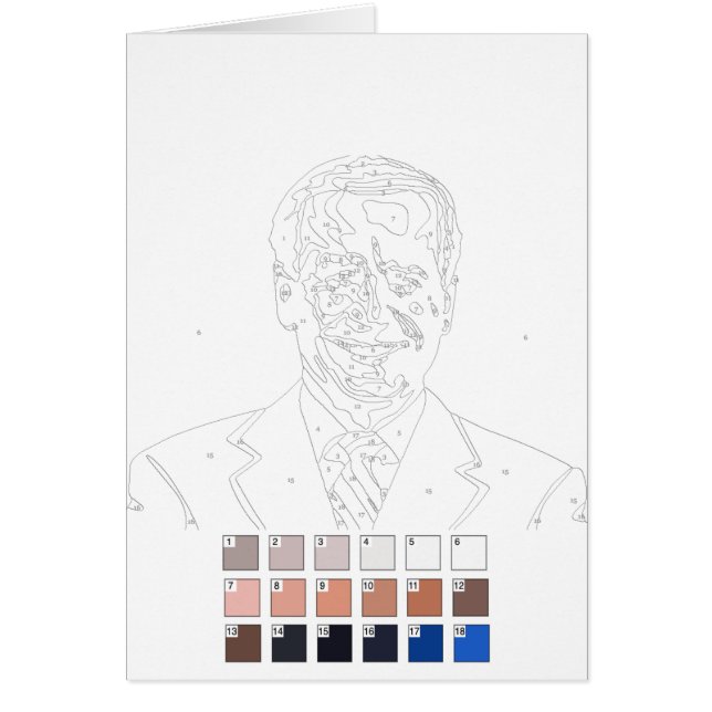 Paint by Numbers Card: Joe Biden (Front)
