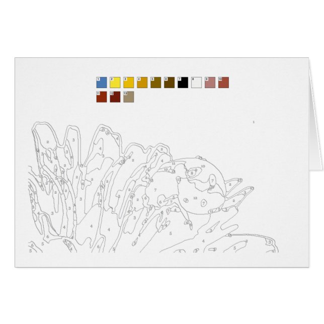 Paint by Numbers Card: Ladybird (Front Horizontal)