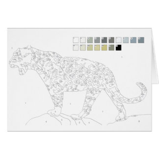 Paint by Numbers Card: Leopard