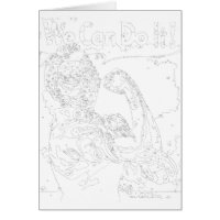 Paint By Numbers Card: Rosie the Riveter