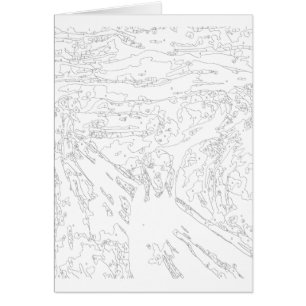 Paint By Numbers Card: The Scream