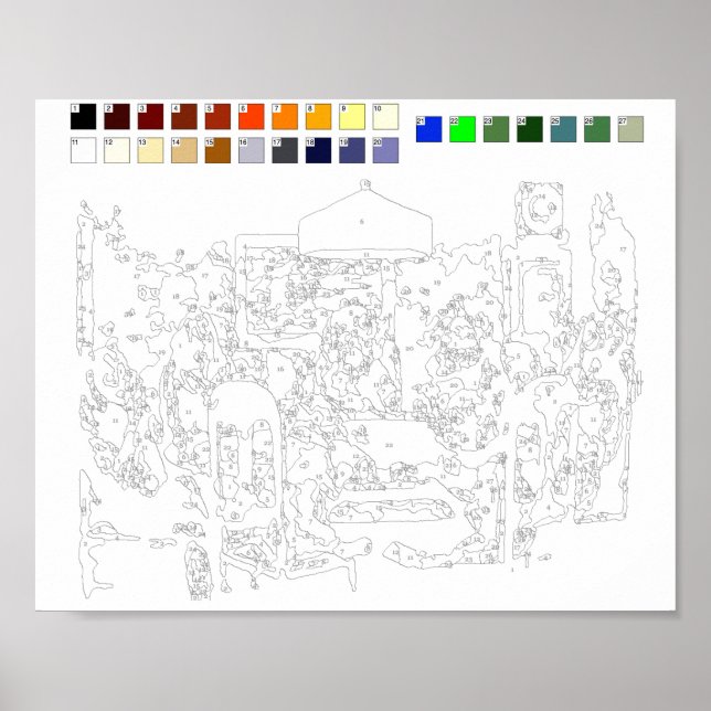 Paint By Numbers Poster: Dogs Playing Poker Poster (Front)