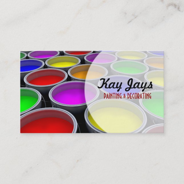 Paint Cans Business Card (Front)