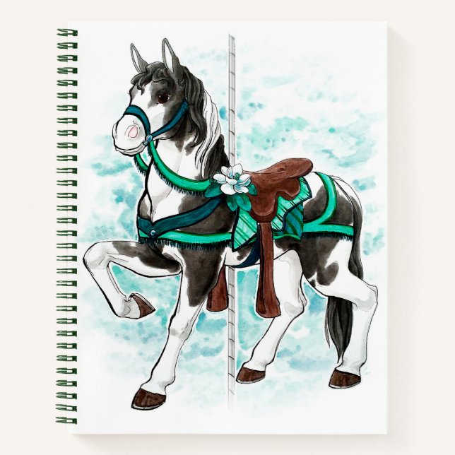 Paint Carousel Horse Notebook (Front)