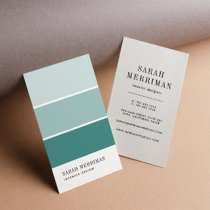 Paint Chip   Editable Colour Interior Designer Business Card