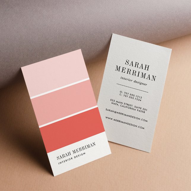 Paint Chip | Editable Colour Interior Designer Business Card (Creator Uploaded)