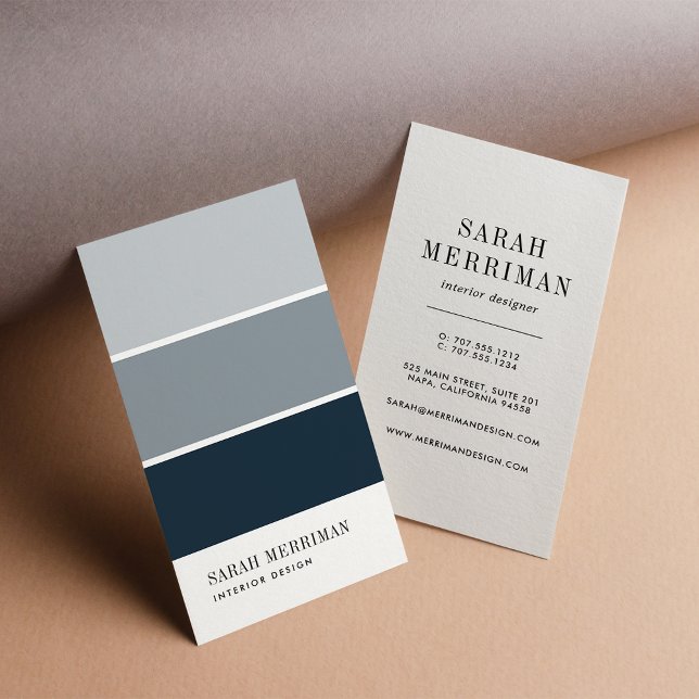 Paint Chip | Editable Colour Interior Designer Business Card (Creator Uploaded)