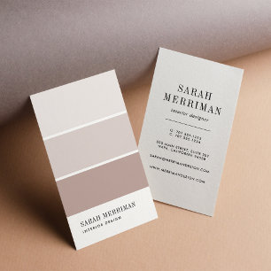 Paint Chip Rose Taupe Home Interior Design Business Card