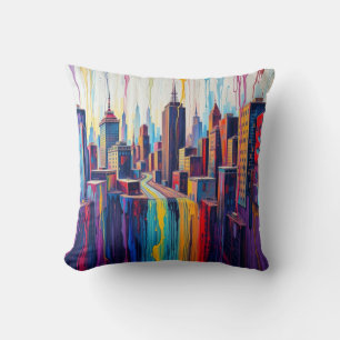 Paint CIty & Magic Wolf Pillow