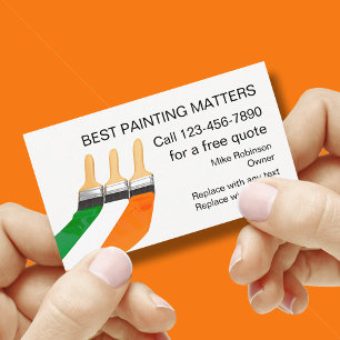 Paint Contractor House Painter Business Carda Business Card