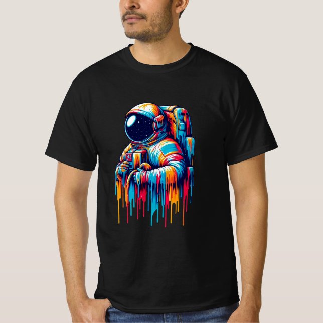 Paint Drip Astronaut T-Shirt (Front)