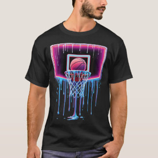 Paint Drip Basketball Urban Basketball Hoop Ball T-Shirt