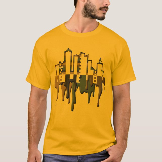paint drip SKYLINE T-Shirt (Front)